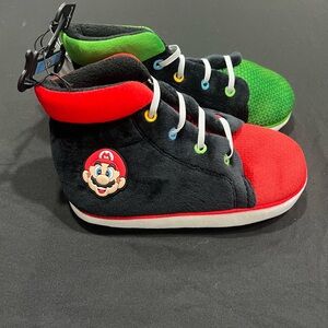 Nintendo Kids Slippers - Red, Green, and Black